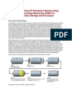 Shaping and Slicing of Germanium Boules Using Wire-Electron Discharge Machining (EDM) For Reduced Subsurface Damage and Increased Productivity