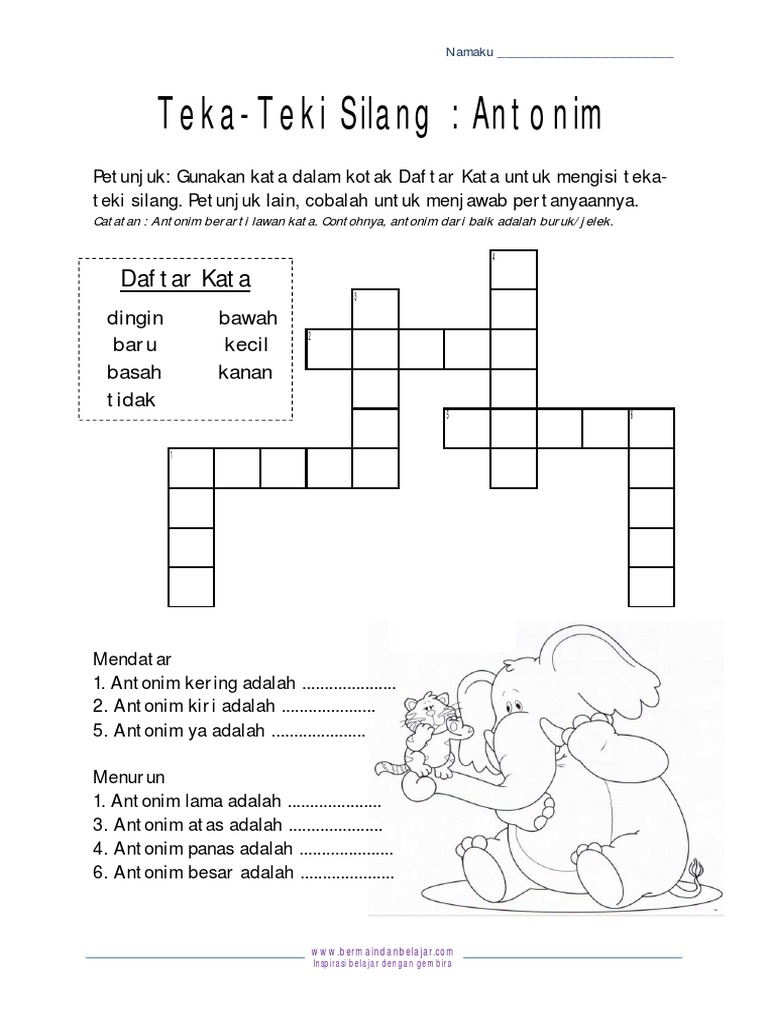 TekaTeki Silang Antonim  PDF