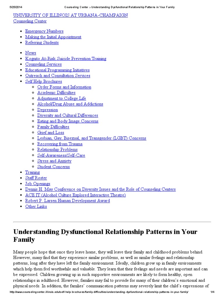Understanding Dysfunctional Relationship Patterns in Your Family
