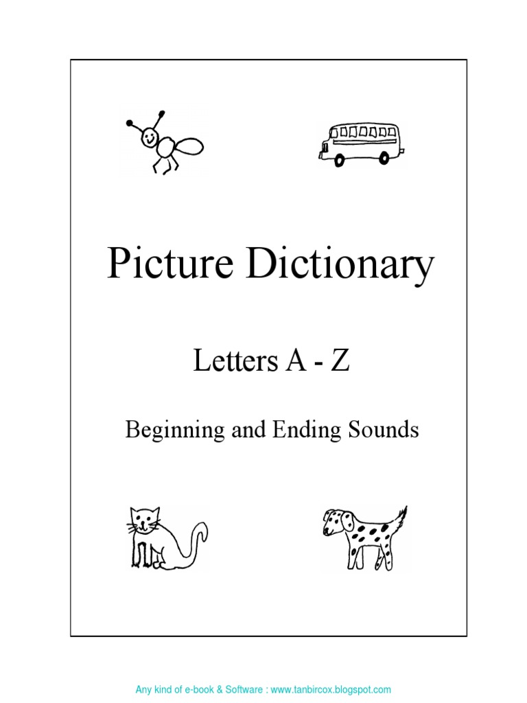 Picture Dictionary aZ Alphabet Word