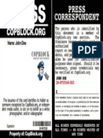 Cop Block Press Credentials
