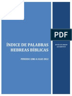 Indice Palabras Hebreas 1986 a Julio 2012