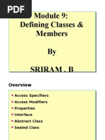 Module 9 - Defining Classes & Members