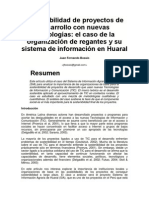 Sostenibilidad de Proyectos de Desarrollo Con Nuevas Tecnologías