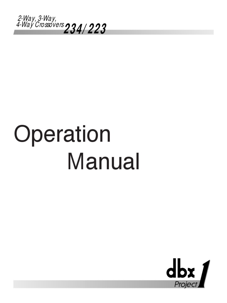 Manula DBX 234 XL y 223 | PDF