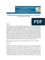 Empreendedorismo e Inovacao - o Papel Da Educcao Superior Nas Economias Mundiais