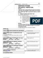 Ignition System: On-Vehicle Inspection