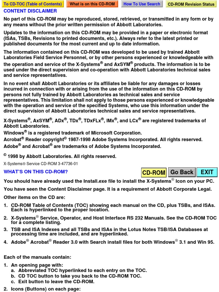 Content Disclaimer: To CD-TOC (Table of Contents) How To Use Search ...