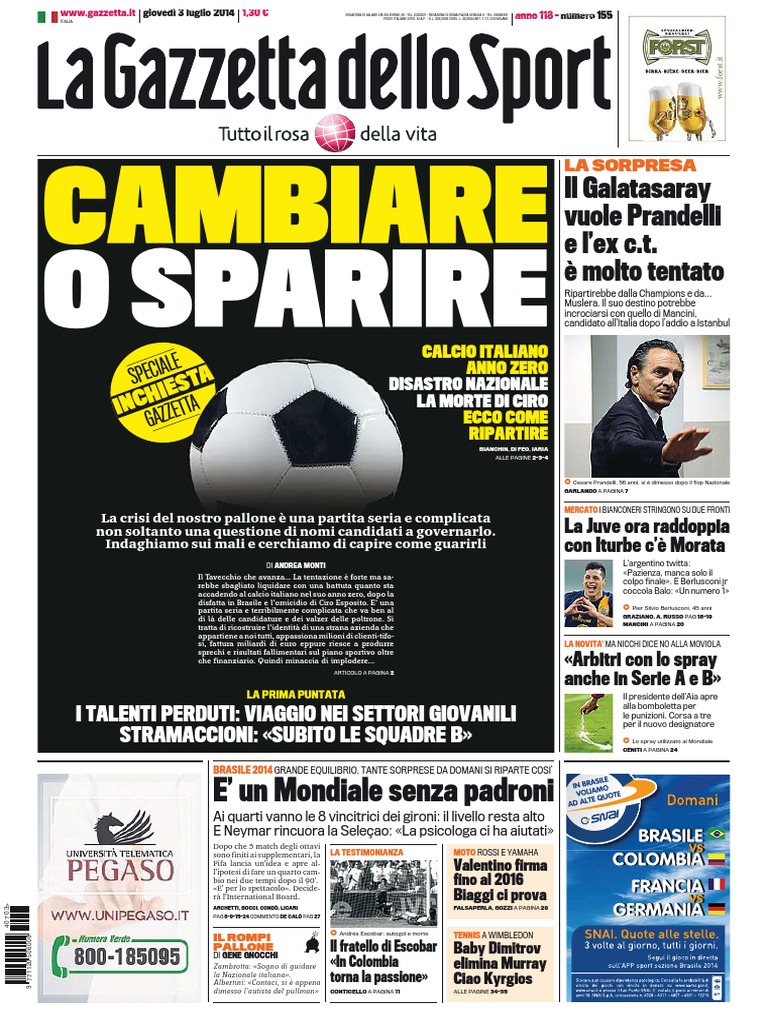 La Gazzetta Dello Sport - 03.07.2014 | PDF, image size:768x1024