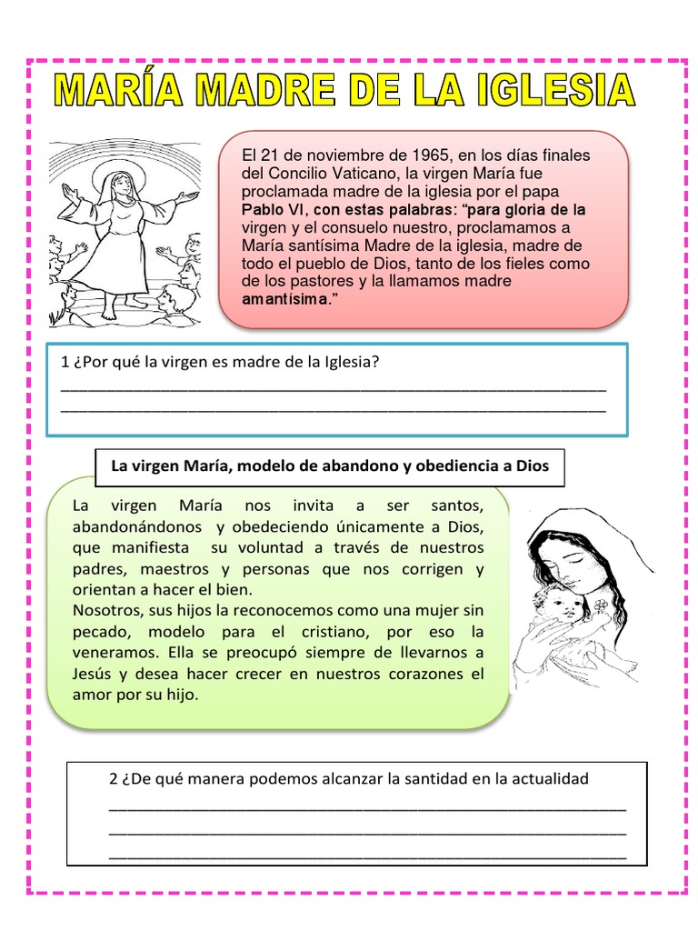 María, Madre de la Iglesia y Santidad | PDF | Religión y espiritualidad