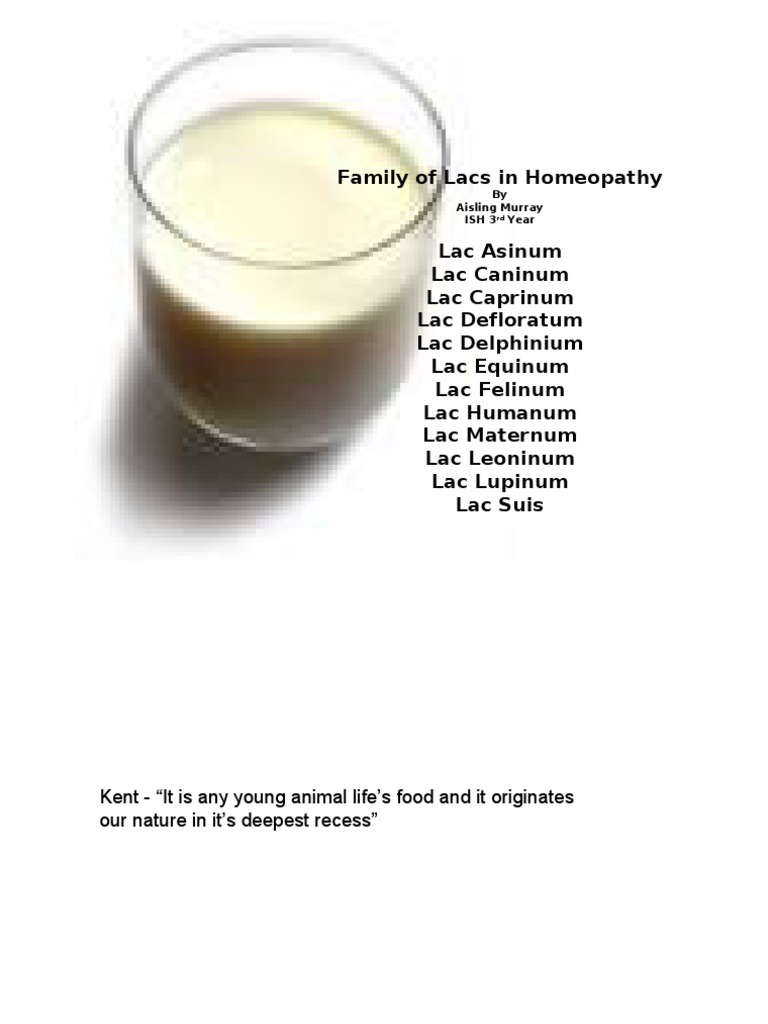 Lacs in Homeopathy PDF Breast Milk Breastfeeding