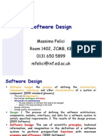 Software Design: Massimo Felici Room 1402, JCMB, KB 0131 650 5899 Mfelici@inf - Ed.ac - Uk