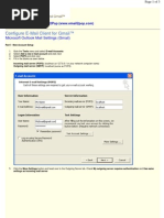 Configure E-Mail Client For Gmail