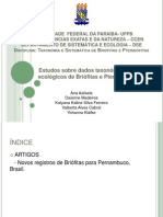 Estudos taxonômicos e ecológicos de Briófitas e Pteridófitas em Pernambuco