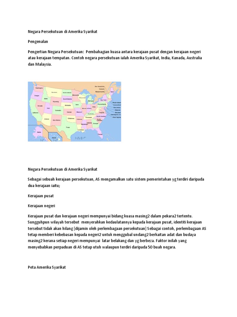 Negara Persekutuan Di Amerika Syarikat Pdf