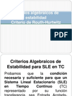 Semana 1.4 Criterios Routh Hurwitz