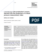 Considering Video Production? Lessons Learned From The Production of A Blood Pressure Measurement Video