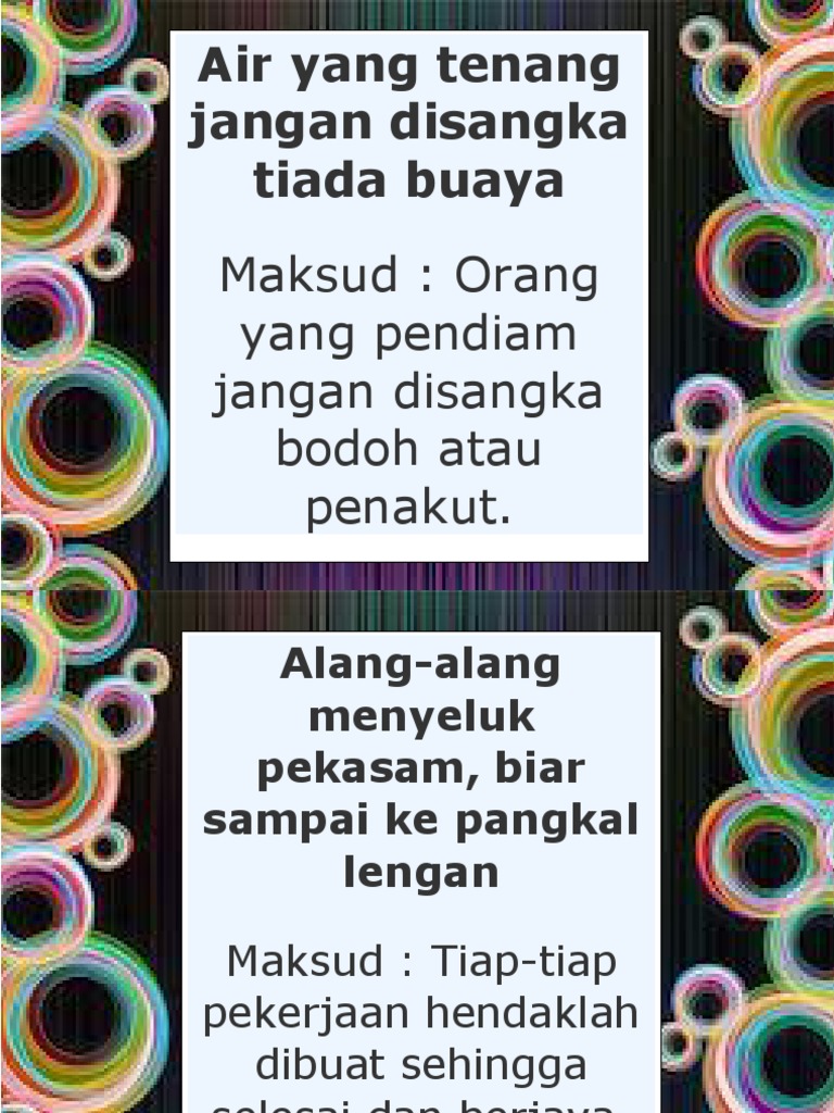 Alang Alang Menyeluk Pekasam Biar Sampai Ke Pangkal Lengan
