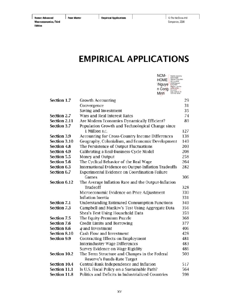 Romer D. Advanced Macroeconomics -3rd 2006 Edittion