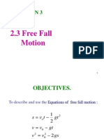 Free Fall Motion Equations Explained