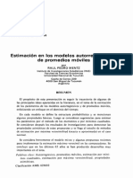 Estimación en Los Modelos Autorregresivos