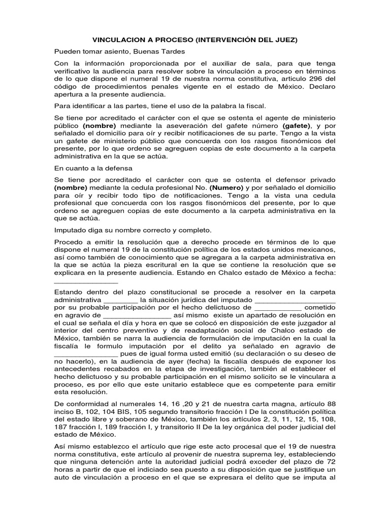 Vinculacion a Proceso