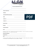 Account Application Form