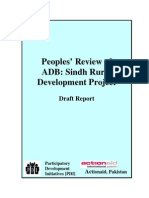 People's Review of ADB,Sindh Rural Development Project Draft