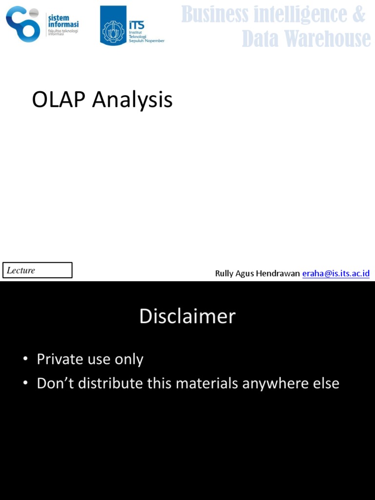 OLAP Analysis in Business Intelligence | PDF | Data Warehouse ...