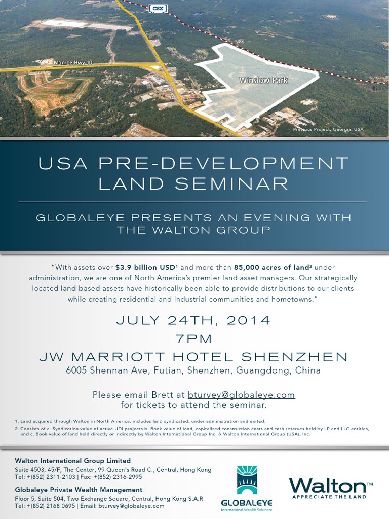 Usa Pre-Development Land Seminar | PDF
