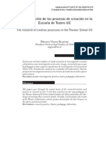 Grass, Milena. La Investigación en La Escuela de Teatro UC