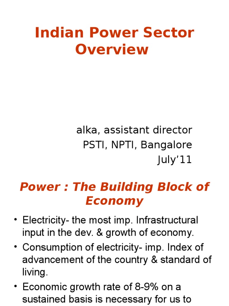 Indian Power Sector Overview Electrical Grid Power Station
