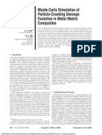 Monte Carlo Simulation of Particle-Cracking Damage Evolution in Metal Matrix Composites