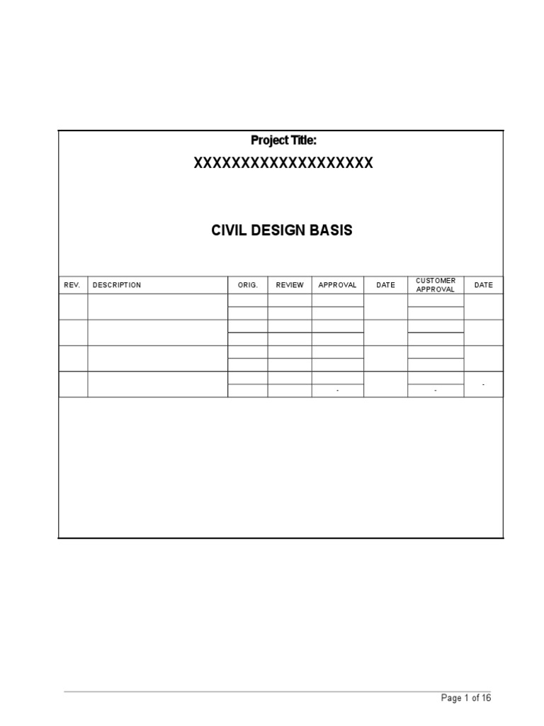 Civil Design Specification Overview | PDF | Screw | Geotechnical ...