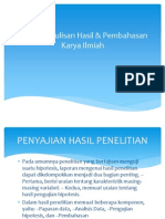 Teknik Penulisan Hasil & Pembahasan Karya Ilmiah