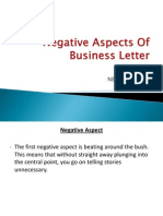 Negative Cocepts of Business Letter