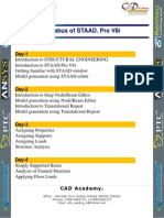 Syllabus of STAAD. Pro V8i: Office: 146-New Civic Centre, BHILAI 490006 (INDIA) Phones:0788-4062175, +919893362175