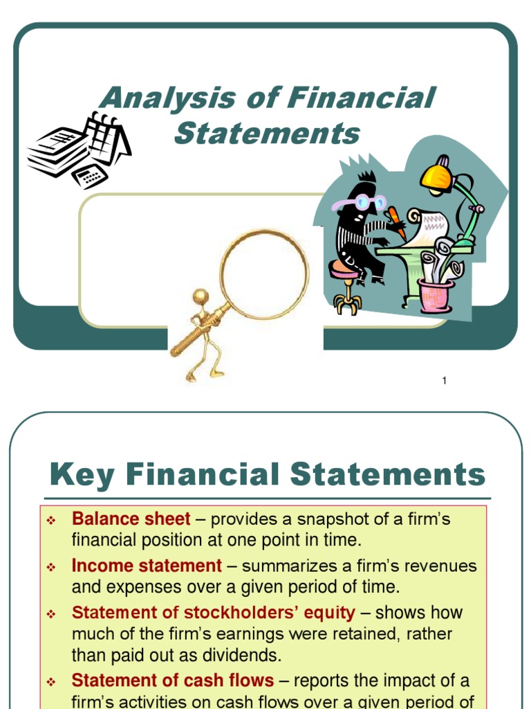 Analysis of Financial Statements PDF Earnings Before Interest