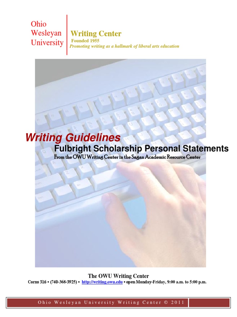 academic writing sample fulbright