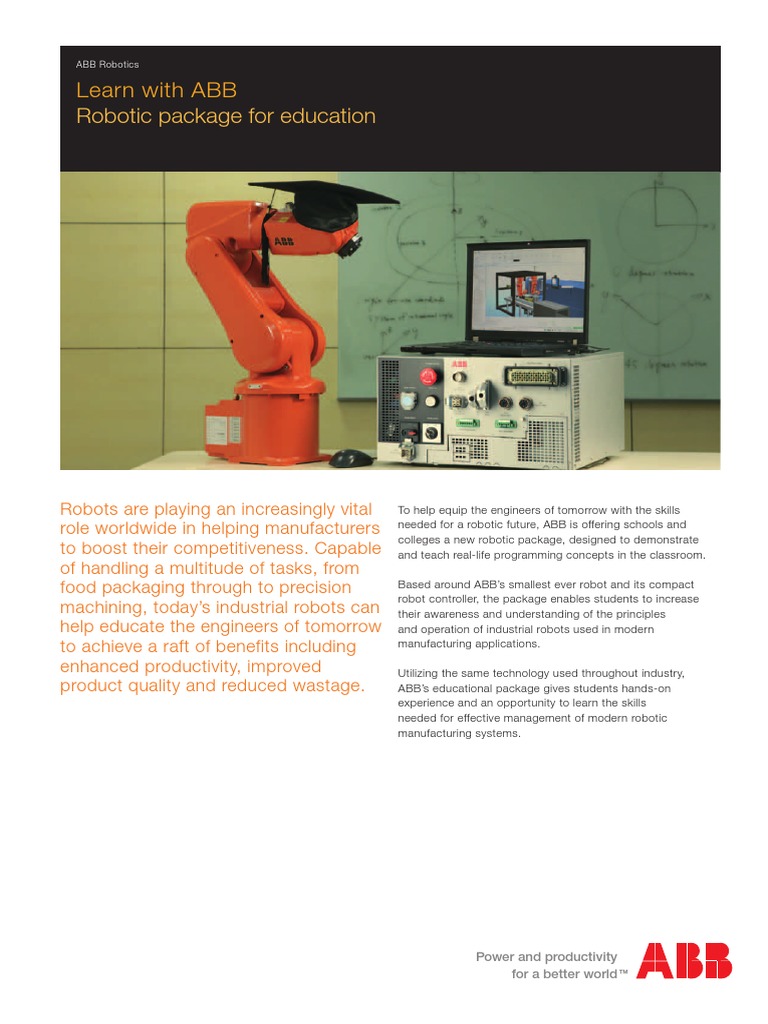 Learn With ABB. Robotic Package For Education | PDF | Robotics | Robot