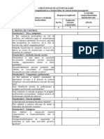 Chestionar de Autoevaluare Control Intern