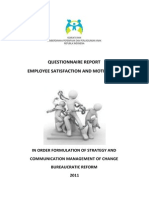 Questionnaire Report Employee Satisfacction and Motivation