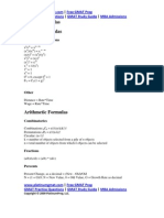 GMAT Math Formulas