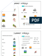 Summer Holiday Worksheet