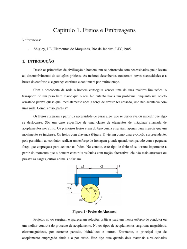 Freios e Embreagens: Tipos e Funcionalidades | PDF | Freio | Vestir-se