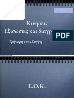 Φυσική Α Λυκείου Κινήσεις- Εξισώσεις Διαγράμματα