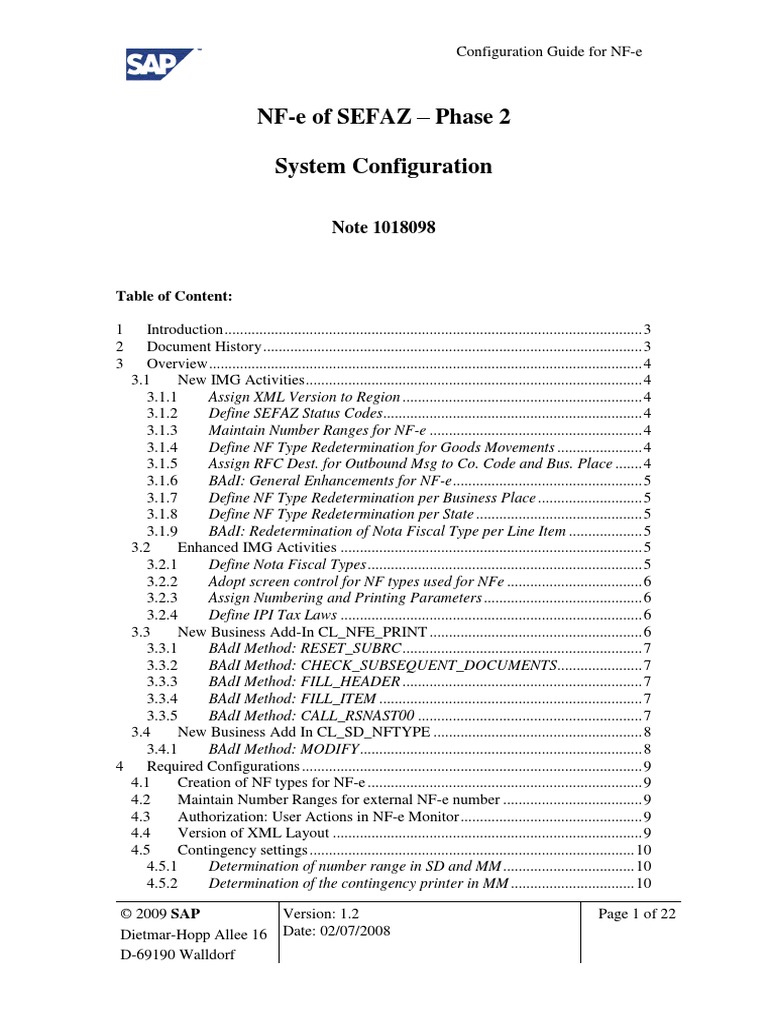 NFe Customizing SEFAZ PDF | PDF | Interface (Computing) | Printer ...