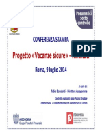Presentazione Risultati Indagini_Vacanze Sicure 2014 9.07.14