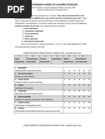 Questionário Sobre Os Valores Pessoais
