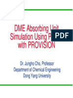 DME Absorbing Unit Simulation Using PRO/II With Provision